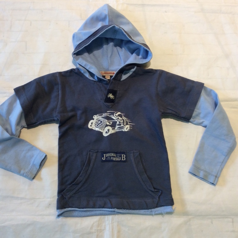 JB Original Vintage RACER Hoodie Sweatshirt 2-3T